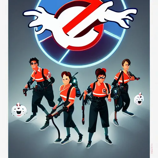 Image similar to face icon stylized minimalist ghostbusters, loftis, cory behance hd by jesper ejsing, by rhads, makoto shinkai and lois van baarle, ilya kuvshinov, rossdraws global illumination