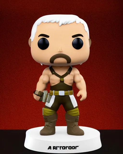 Image similar to full body 3d render of Rambo as a funko pop, studio lighting, white background, blender, trending on artstation, 8k, highly detailed