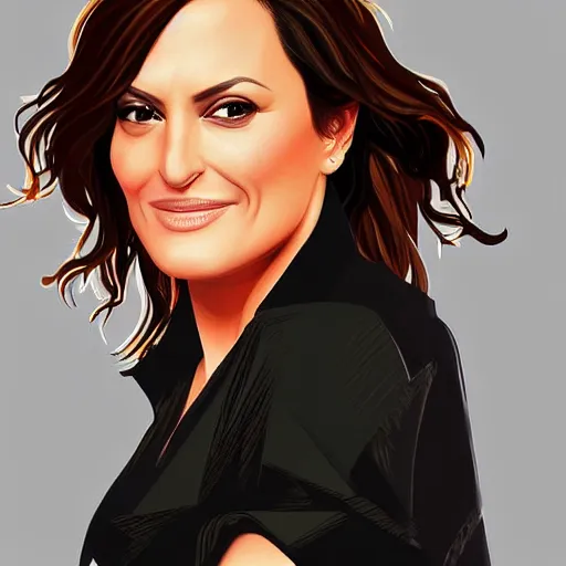 Image similar to mariska hargitay, digital painting, ultradetailed