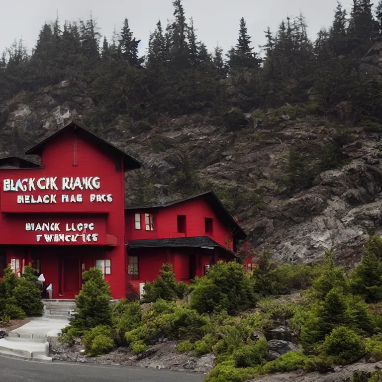 Prompt: The Black Lodge in Twin Peaks.