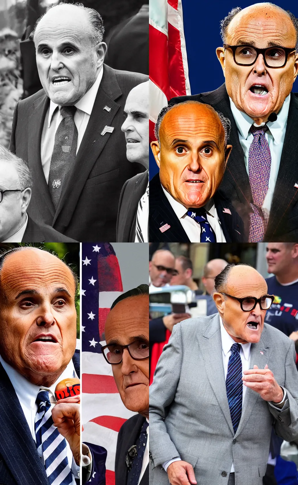 Prompt: rudy giuliani bagel head