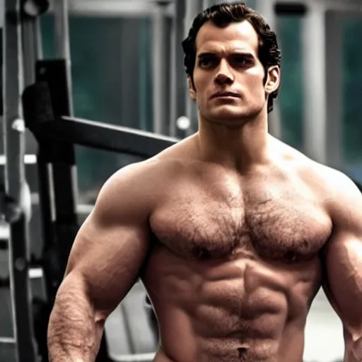 Image similar to Henry Cavill as a bodybuilder 4k hd