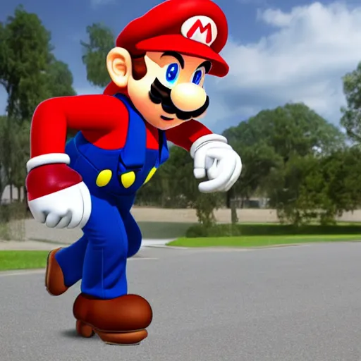 Image similar to mario as a real human person, photograph