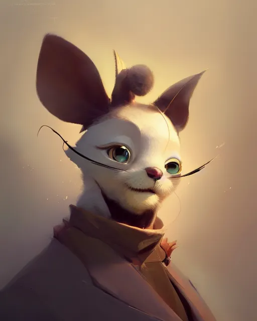 Image similar to a beautiful portrait of an anthropomorphic disney character by cory loftis, fenghua zhong, ryohei hase, ismail inceoglu and ruan jia. volumetric light, artstation