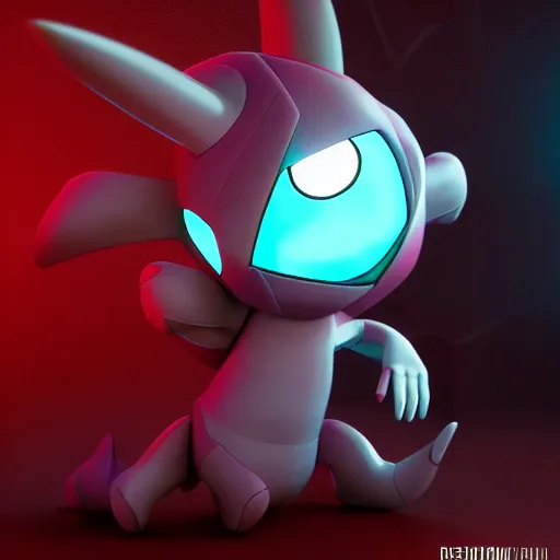 Prompt: 3d, chibi, video game character, cute, adorable, invader zim, James jean art style, figure, mewtwo style figure, smooth, octane render, dmt background, Pixar, big eyes, highly detailed