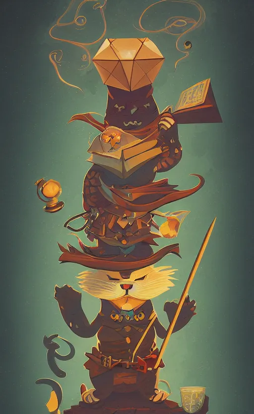 Image similar to powerful wizard cat, dungeons and dragons by simon kennedy, studio muti