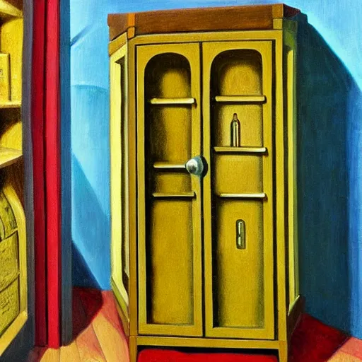 Image similar to davey jones'locker, grant wood, pj crook, edward hopper, oil on canvas