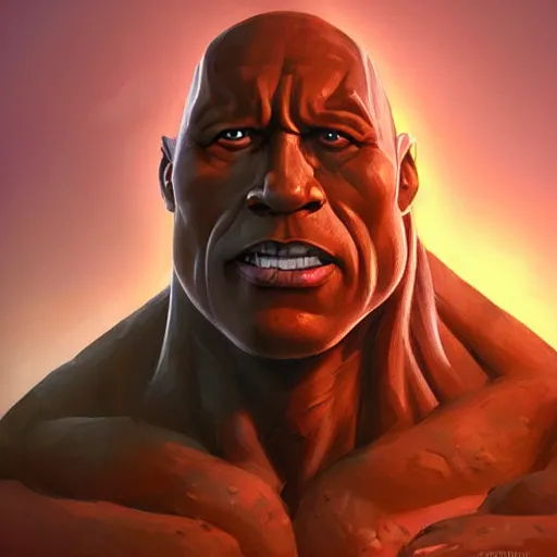 Prompt: Portrait of Dwayne Johnson as a stone golem, fierce and wild look, mattepainting concept Blizzard pixar maya engine on stylized background splash comics global illumination lighting artstation lois van baarle, ilya kuvshinov, rossdraws