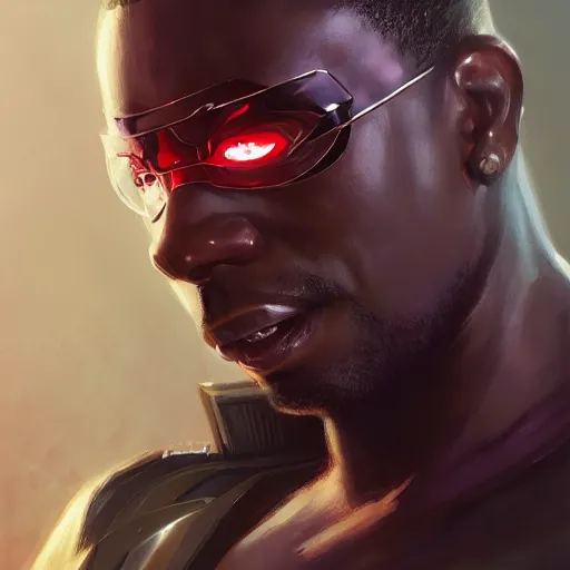 Prompt: full portrait of Blade from Marvel Cinematic, by Stanley Artgerm Lau, WLOP, Rossdraws, James Jean, Andrei Riabovitchev, Marc Simonetti, Yoshitaka Amano, ArtStation, CGSociety,