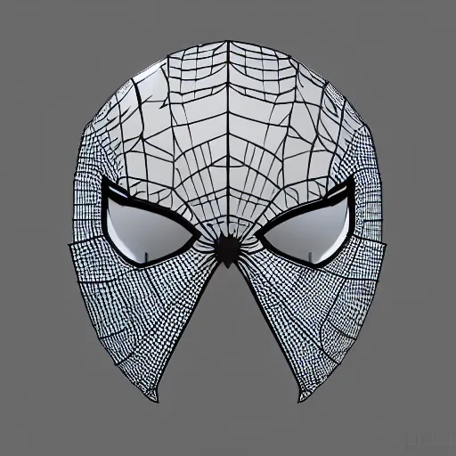 Image similar to voronoi diagram of Spider-man, mesh, 3d, trending on artstation