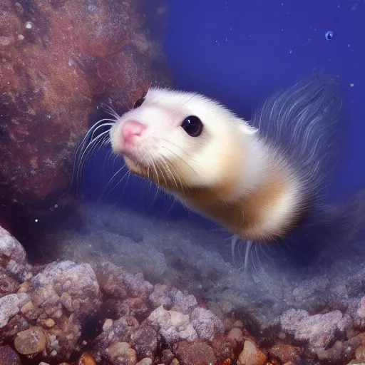 Image similar to A fusion of a fish and a ferret