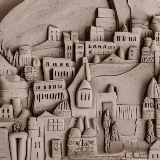 Image similar to clay city, clay art, high details, 8k, sharp