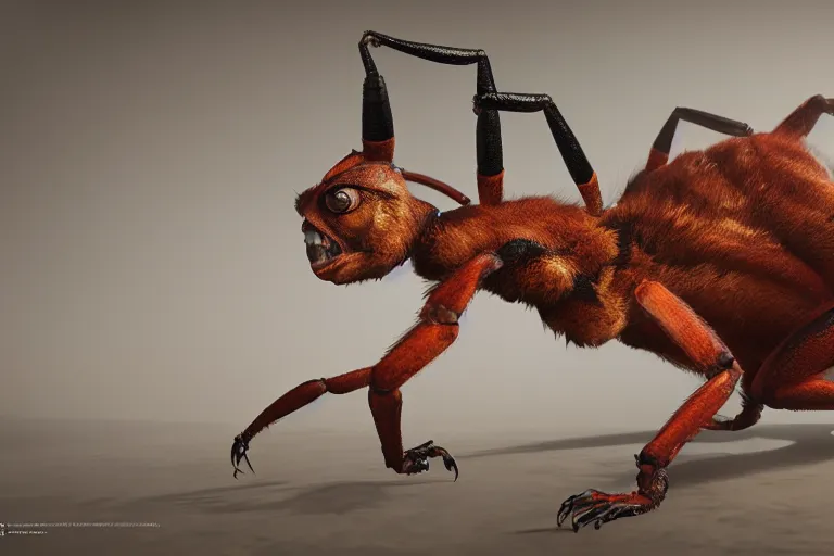 Prompt: The scariest creature in the world, hybrid from scorpion spider caracal scarabee, fullbody, oil painting, exoskeletton, volumetric light, unreal 5, hyperrealistic, octane render, RPG portrait, dynamic lighting, fantasy art, beautiful face