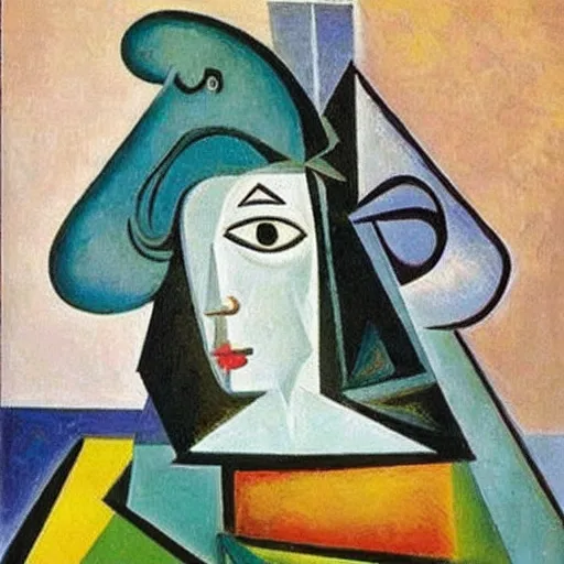 Prompt: Art washes away from the soul the dust of everyday life, oil on canvas by Pablo Picasso