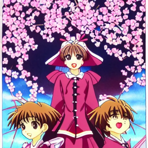 Prompt: Sakura from cardcaptor Sakura facing the absolute horror