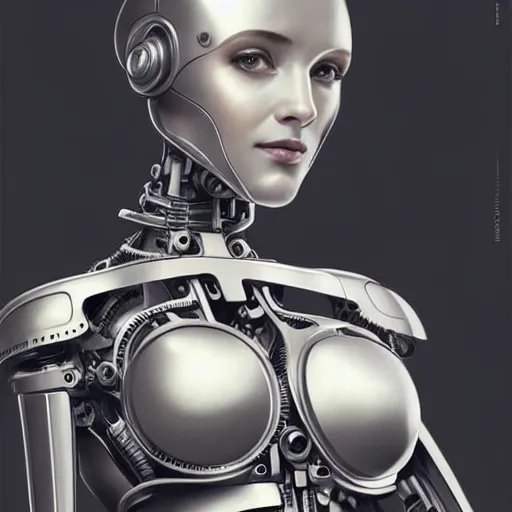 Image similar to Mechanical Female Android, intricate, elegant, super highly detailed, professional digital painting, artstation, concept art, smooth, sharp focus, no blur, no dof, extreme illustration, Unreal Engine 5, Photorealism, HD quality, 8k resolution, cinema 4d, 3D, beautiful, cinematic, art by artgerm and greg rutkowski and alphonse mucha and loish and WLOP