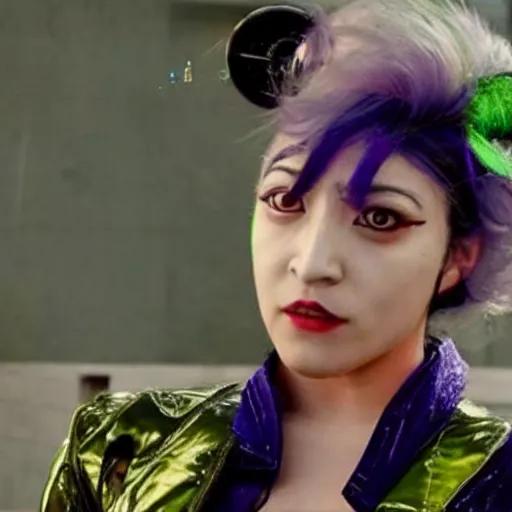 Image similar to photograph of jolyne cujoh, jojo's bizarre adventure live action, filmic, cinematographic