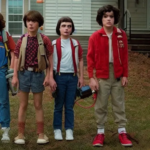 Prompt: stranger things meets ghost busters
