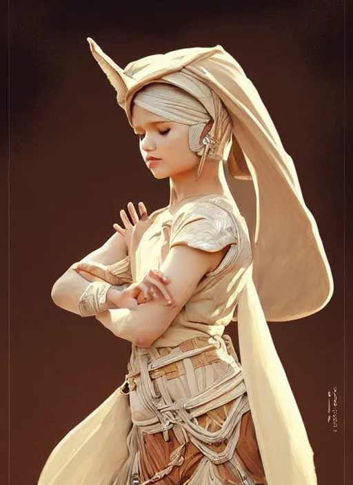 Prompt: harmony of desert, cute fennec fox hybrid ( human face ) jimin wearing greek clothes, amazing composition & dynamic posing, by franz xavier leyendecker, wlop! muted colors, highly detailed, fantasy art by craig mullins, thomas kinkade cfg _ scale 9