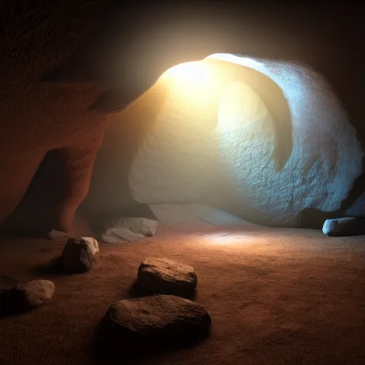 Image similar to inside a ethereal magical cave, 8k, HDR, cinematic, volumetric lighting, unreal engine 5