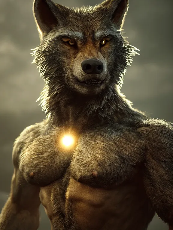 Prompt: portrait art of werewolf 8k ultra realistic , lens flare, atmosphere, glow, detailed,intricate, full of colour, cinematic lighting, trending on artstation, 4k, hyperrealistic, focused, extreme details,unreal engine 5, cinematic, masterpiece