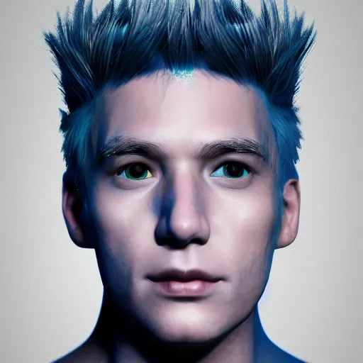 Prompt: a portrait of rimuru tempest, a beautiful young face, ultra realistic, fully clothed, intricate details, highly detailed, 8 k, photorealistic, octane render, in the style of andy warhol