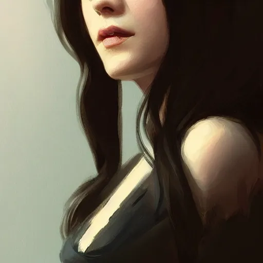 Image similar to “ portrait of zooey deschanel by greg rutkowski, young, attractive, highly detailed portrait, scifi, digital painting, artstation, concept art, smooth, sharp foccus ilustration, artstation hq ”