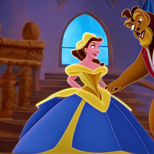 Image similar to [ disney's beauty and the beast ] blue gold pixar