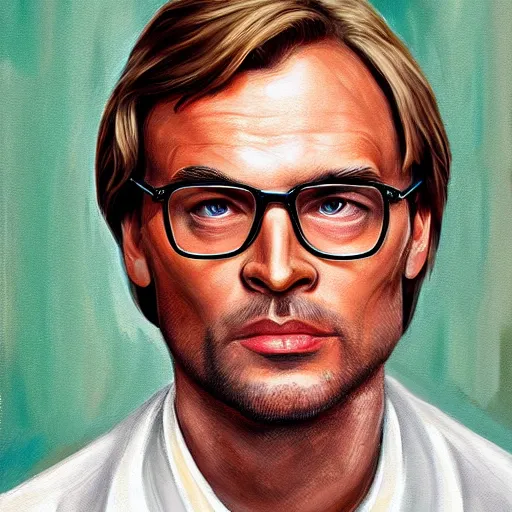 Prompt: once upon a time in hollywood jeffrey dahmer, oil painting, ultradetailed, artstation, ultradetailed, digital painting, ultradetailed