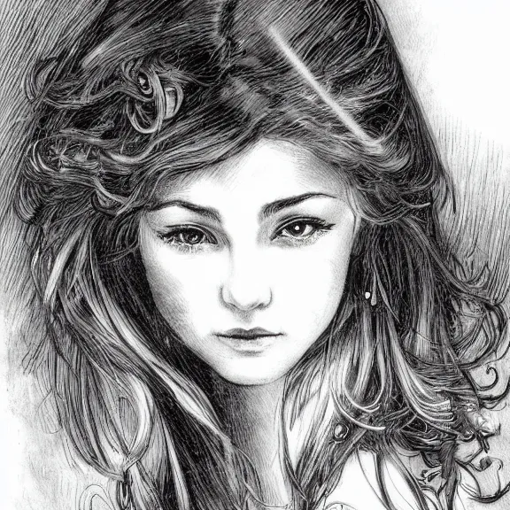 Image similar to a highly detailed portrait in the style of charles dana gibson and in the style of luis royo.