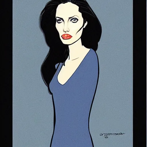 Prompt: “ angelina jolie retro minimalist portrait by jean giraud, moebius starwatcher comic, 8 k ”