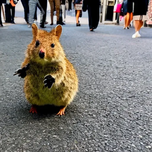 Image similar to a quokka in paris,