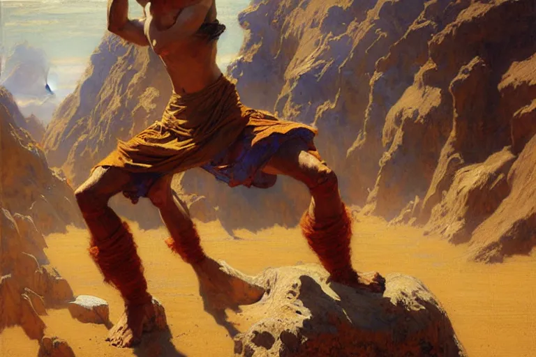 Image similar to earth bender, painting by gaston bussiere, craig mullins, j. c. leyendecker