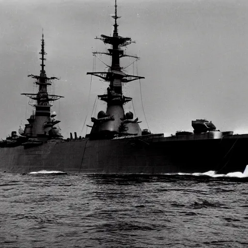 Image similar to color photo of japanese battleship yamato, hyperdetailed, clolor photograph