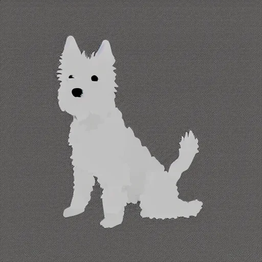 Image similar to silhouette of a westie on a white background