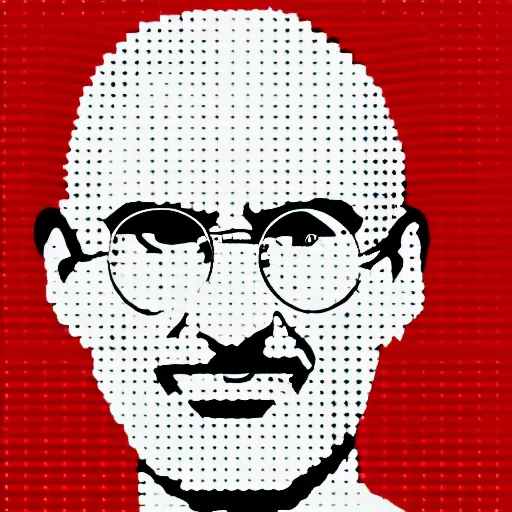 Image similar to comic book art of Steve Jobs thinking, apple, highly detailed, pop art