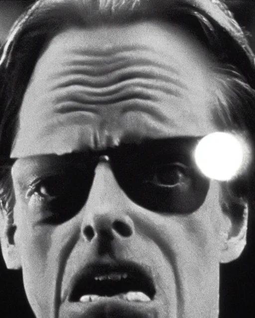 Image similar to film still close - up shot of steve buscemi in the movie terminator 2. photographic, photography