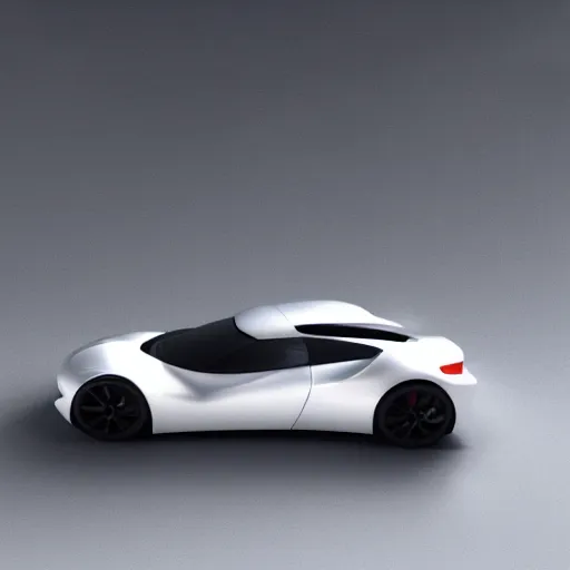 Image similar to a aerodynamic futuristic sports car from multiple perspectives, background is white, 3d render, 4k,