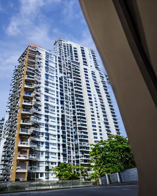 Prompt: Exterior photographs of a multi storey residential buildings, apartments, condo design by Koichi Takada Architectural photography, 14mm, cinematic photography, high resolution 4k