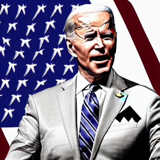 Image similar to devil body, with joe biden head, art in 4 k, high quality