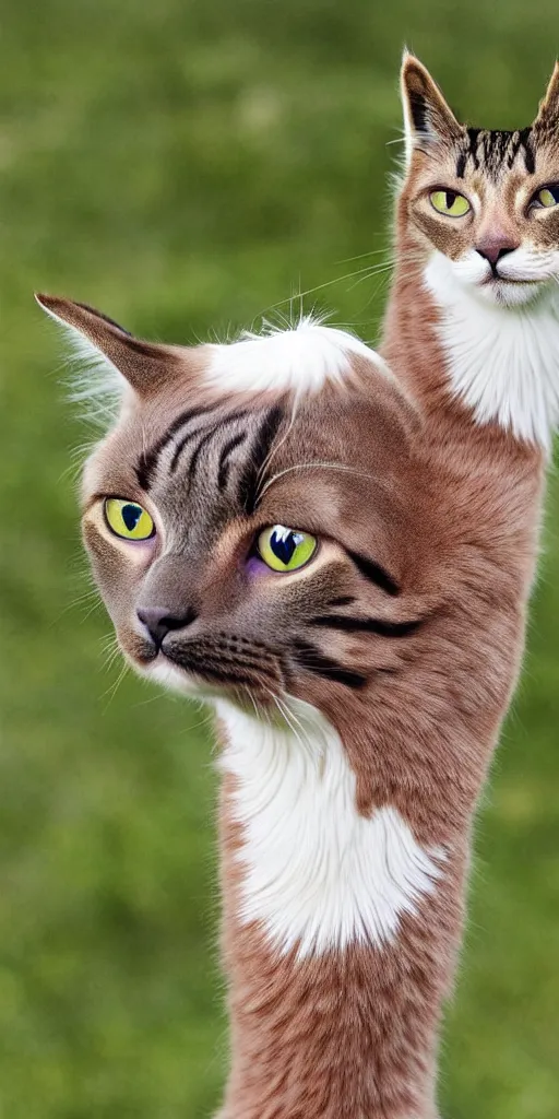 Image similar to a feline llama - cat - hybrid, animal photography