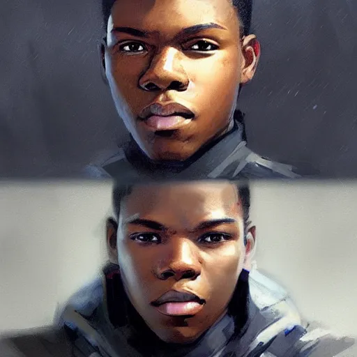 Image similar to portrait of a man by greg rutkowski, he looks like john boyega, star wars expanded universe, he is about 2 0 years old, wearing the tactical gear of the galactic alliance, digital painting, artstation, concept art, smooth, sharp foccus ilustration, artstation hq