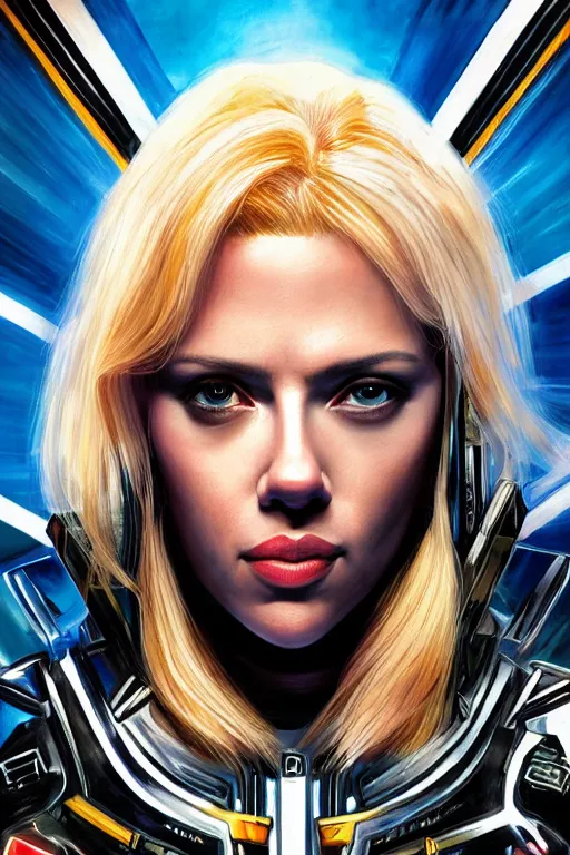 Prompt: a striking painting of Scarlett Johansson as 2000AD Judge Anderson, strong lighting, ultra realism, highly detailed, trending on artstation, 4K, HD, oil on canvas