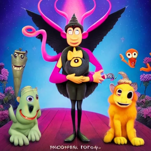 Image similar to Baphomet Pixar movie for adults