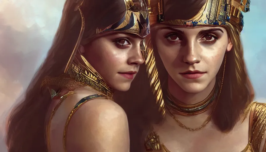 Image similar to Emma Watson is Cleopatra, hyperdetailed, artstation, cgsociety, 8k