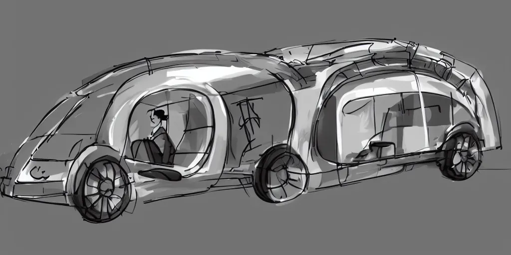 Prompt: Bubble vehicle, product design, concept art