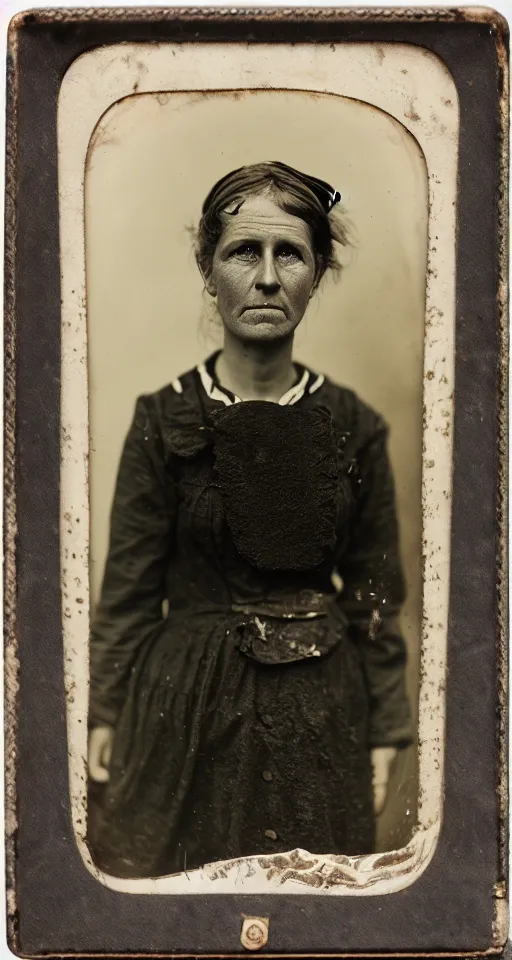 Image similar to a highly detailed wet plate photograph, a portrait of a female school teacher