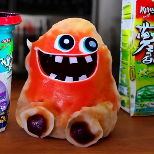 Image similar to Monster from potato drink milk