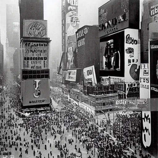 Image similar to view of buildings in times square, new york, new york city 1 9 4 4 by andreas feininger life picture collection