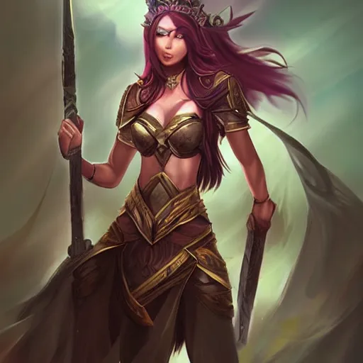 Image similar to a goddess mystic female warrior leader by ross tran digital artwork business leader